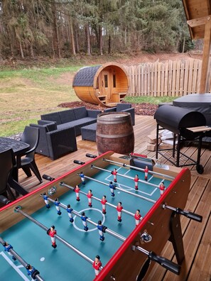 Terrace/patio - Cosy chalet & top-of-the-range comfort Sauna~Spa~Clim for Vosges and Alsace tour (Anould)