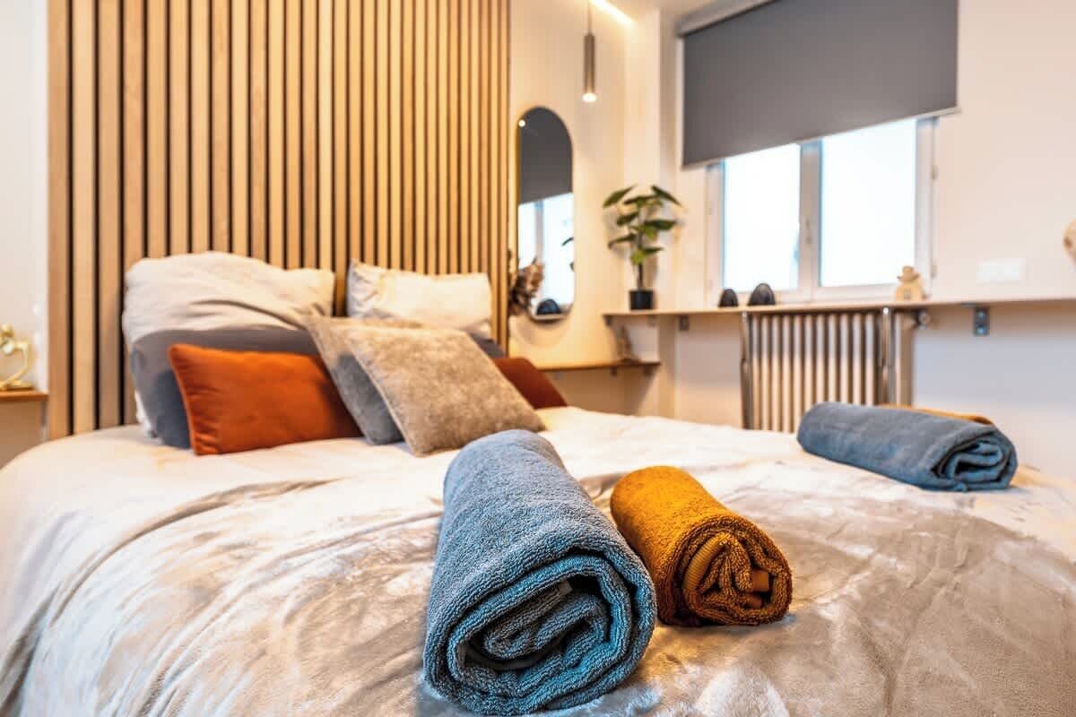 1 室のベッドルーム、アイロン / アイロン台、WiFi、ベッドシーツ