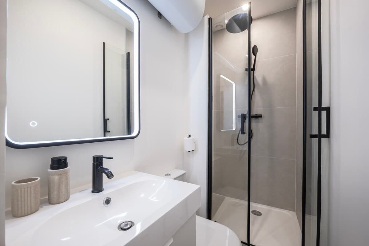 Shower, hair dryer