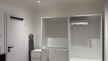 1 bedroom, iron/ironing board, bed sheets