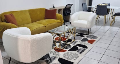 Bright and comfortable, with garden