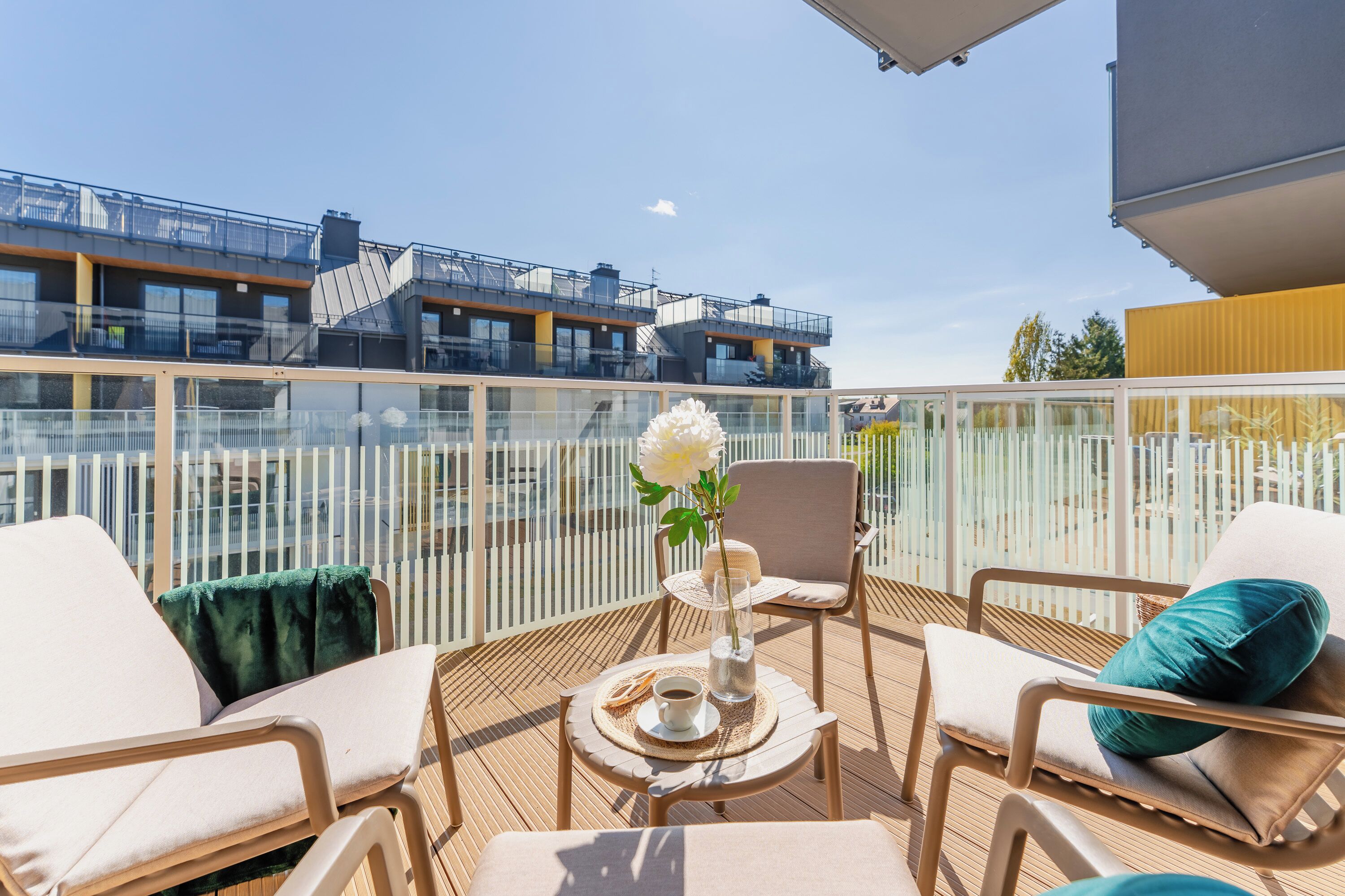 Leilighet – premium, privat bad, ved stranden | Utsikt fra balkong