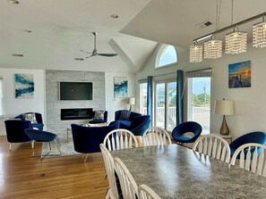 TV, DVD player - Semi Ocean Front Luxury Home, Pool, Spa, Game Room (Southern Shores)