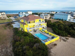 Exterior - Semi Ocean Front Luxury Home, Pool, Spa, Game Room (Southern Shores)