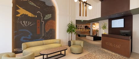 Sittområde i lobbyn