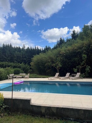 Piscine extérieure, piscine chauffée
