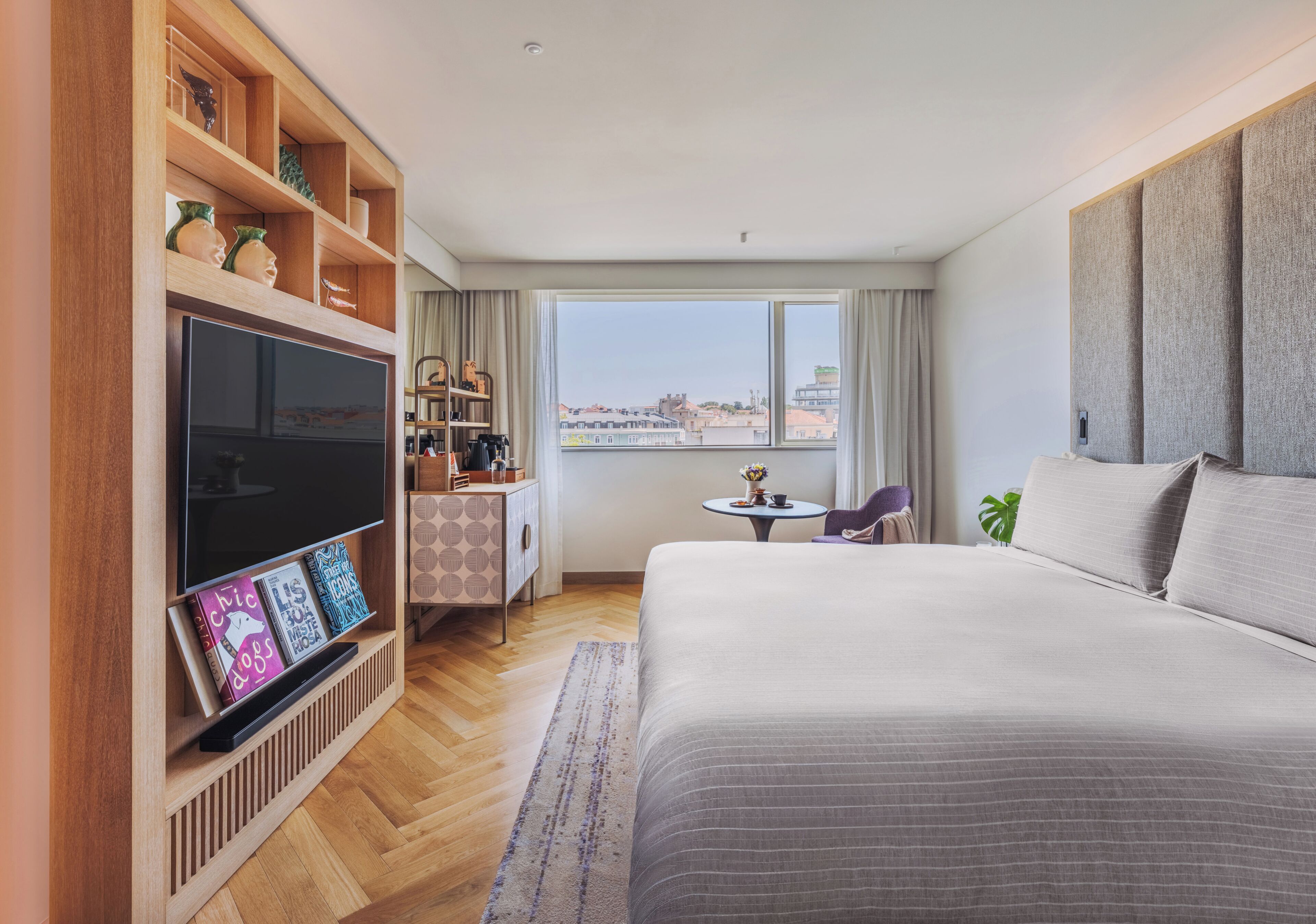 Literie de qualité supérieure, couette en duvet d'oie, minibar