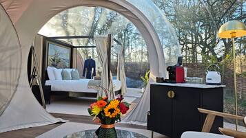 Cabin Cao cấp, quang cảnh vườn | 1 phòng ngủ, màn/rèm cản sáng