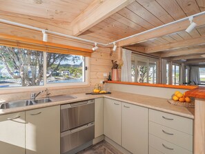 Fridge, microwave, dishwasher, toaster