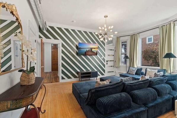 TV, foosball, offices