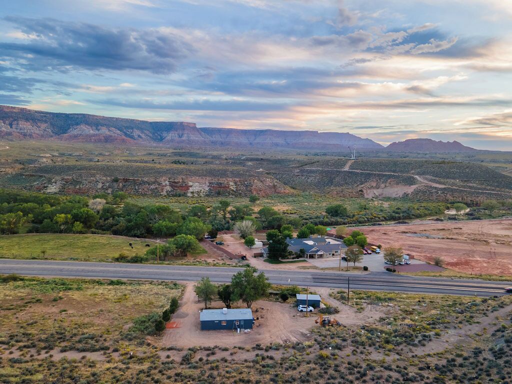 Beautiful view looking down on the property and the mesas below