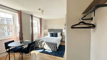 1 bedroom, iron/ironing board, internet, bed sheets