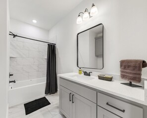 Hair dryer, towels
