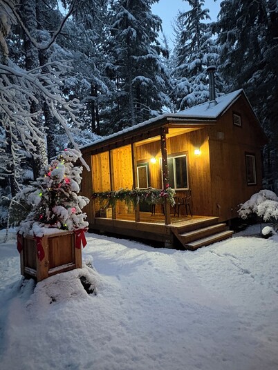 Cozy private 1 Bedroom & Loft cabin in the forest. Rustic with Modern features.