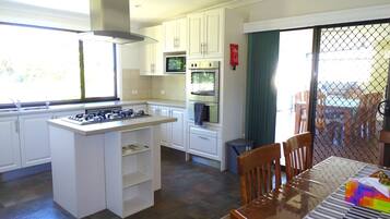 Microwave, dishwasher, high chair