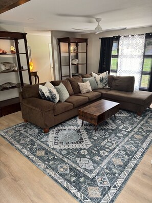 Smart TV, fireplace, video games