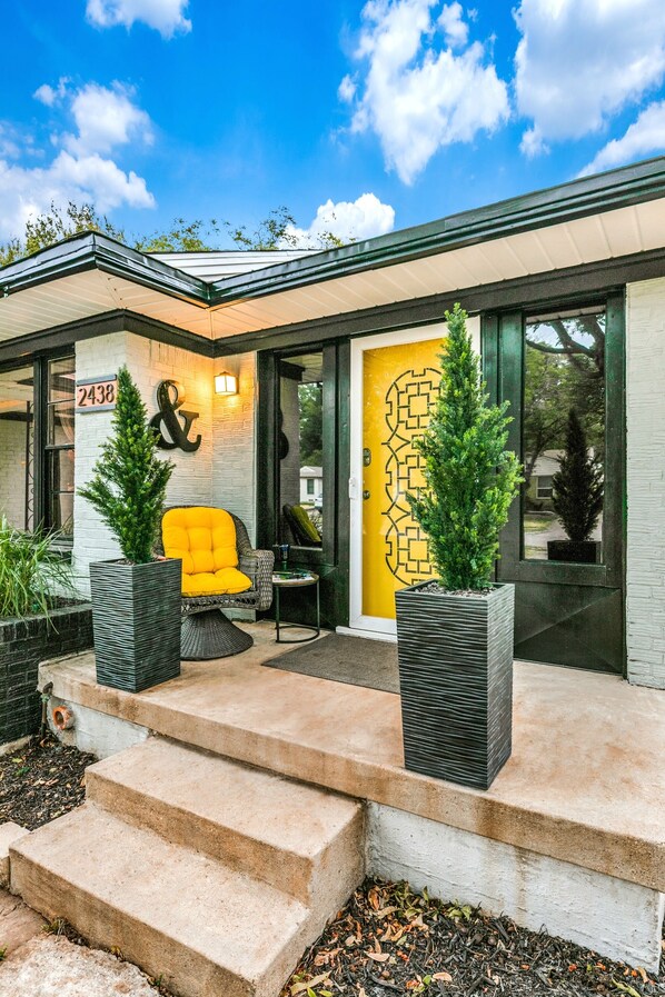 Exterior detail - Smart & Functional Studio w/Elevated Design Perspective only 20 Mins to Downtown (Dallas)