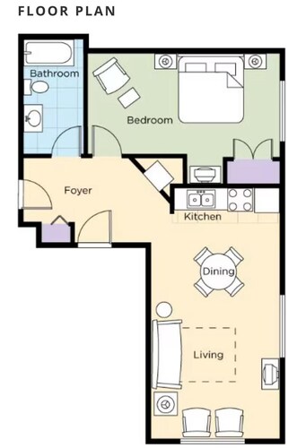 600 sq ft 1-bedroom condo in Old Town Alexandria. Perfect for the Inauguration!