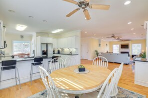 Dining - Waterfront Oak Island Home w/ Dock (Oak Island)