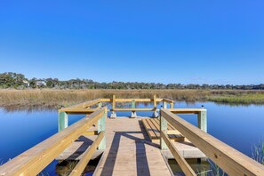 Property grounds - Waterfront Oak Island Home w/ Dock (Oak Island)
