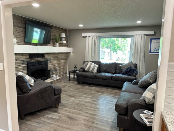 TV connectée, cheminée