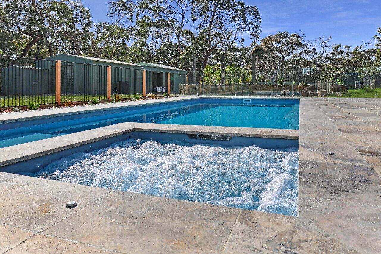A heated pool