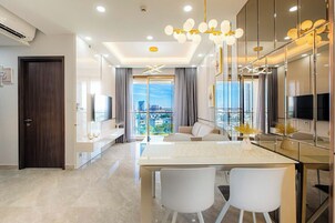 Premium-lejlighed | Opholdsområde