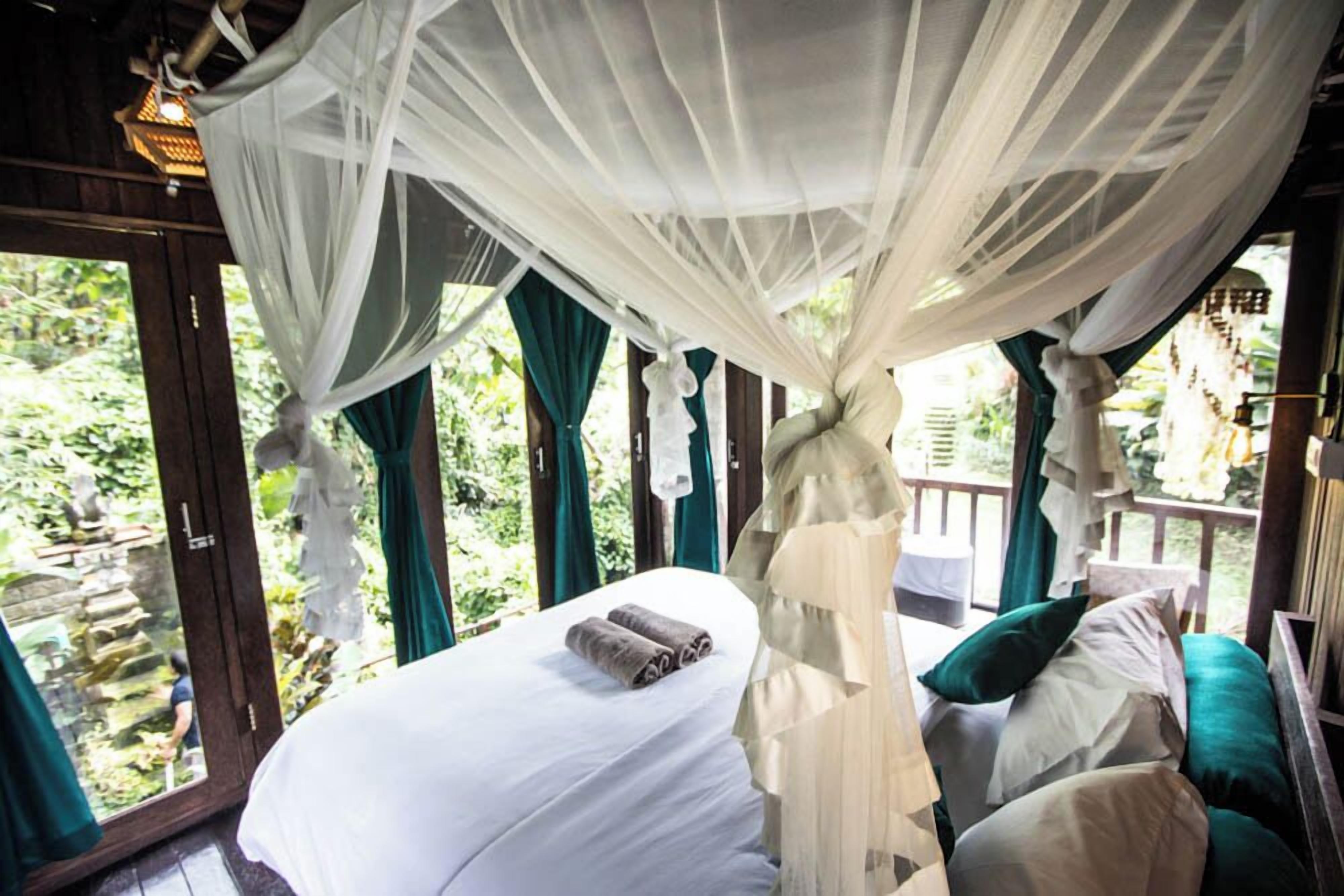 Rumah Pohon, 1 kamar tidur, kamar mandi pribadi, pemandangan sungai | Brankas, setrika/meja setrika, dan Wi-Fi gratis