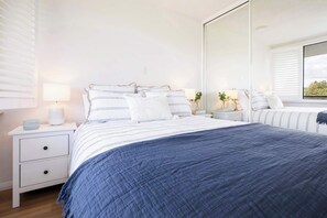 2 bedrooms, iron/ironing board, travel crib, WiFi