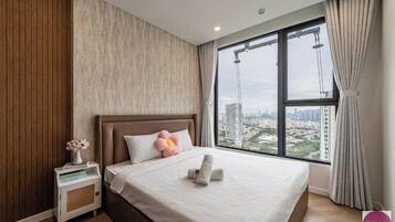 Căn hộ có tầm nhìn toàn cảnh, 1 phòng ngủ, ban công, quang cảnh thành phố | Hiên