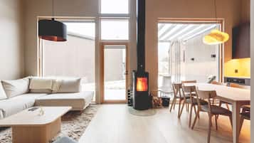 TV, fireplace, stereo