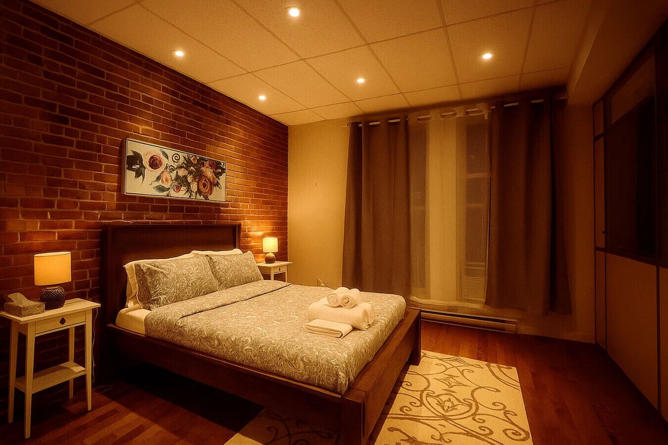 2 bedrooms, desk, iron/ironing board, WiFi