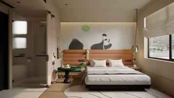 1 bedroom, memory foam beds, blackout drapes, free WiFi