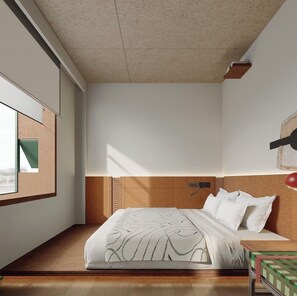 Design Double Room | Busa memori, langsir/tirai gelap terus, Wi-fi percuma, cadar katil