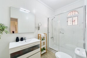 Shower, hair dryer