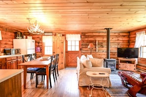 Smart TV, fireplace, DVD player, ping pong