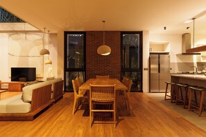 Deluxe Villa, 4 Bedrooms, Private Pool | Dining room - Villa Pakuk by Alfred in Bali (Canggu)