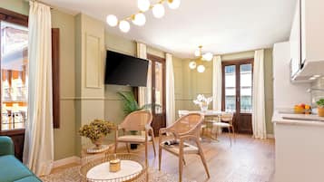 Apartment (2 Bedrooms) | Living area | 30-inch Smart TV with digital channels