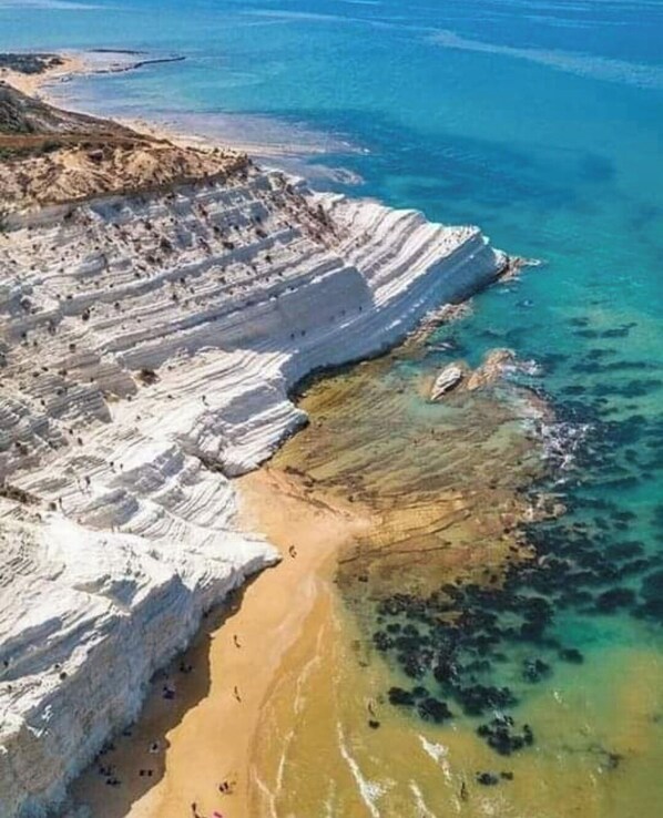 Beach nearby, sun-loungers