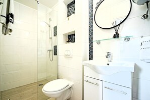 Hair dryer, towels