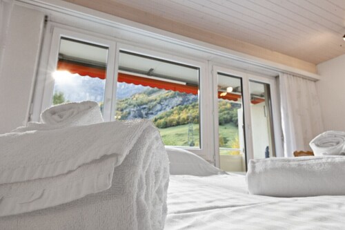 Bright studio with mountain views