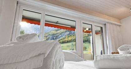 Bright studio with mountain views