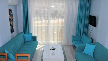 Economy-Apartment, Balkon, Gartenblick | Ausblick vom Zimmer