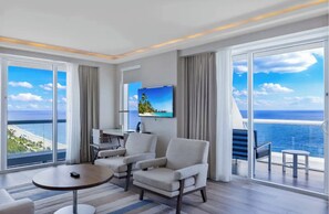 Condo, 2 Bedrooms, Kitchen, Ocean View | Living area | 50-inch TV with cable channels