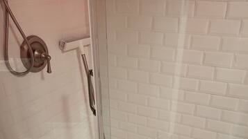 Shower, towels, soap