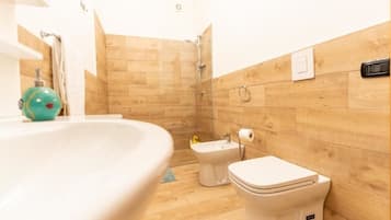 Dusche, Haartrockner, Bidet, Handtücher