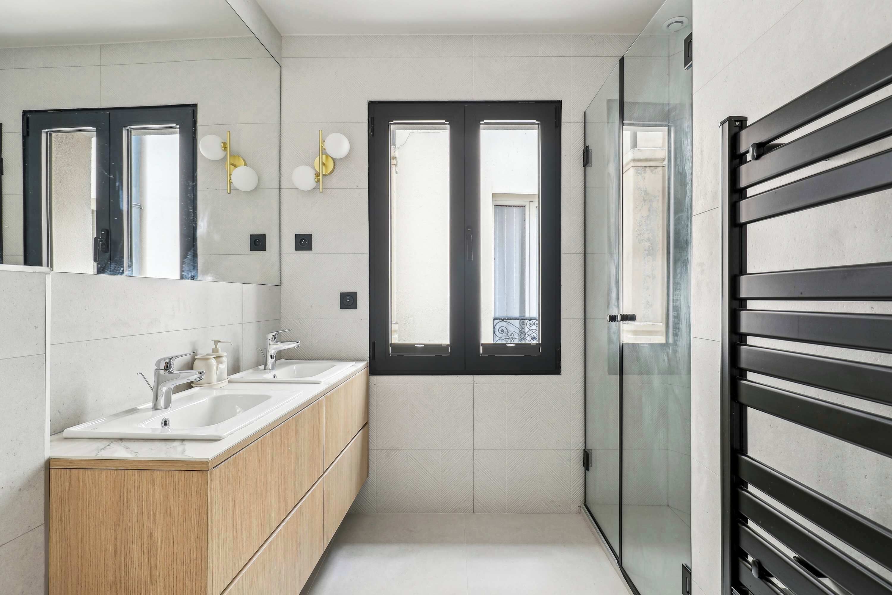 Shower, hair dryer