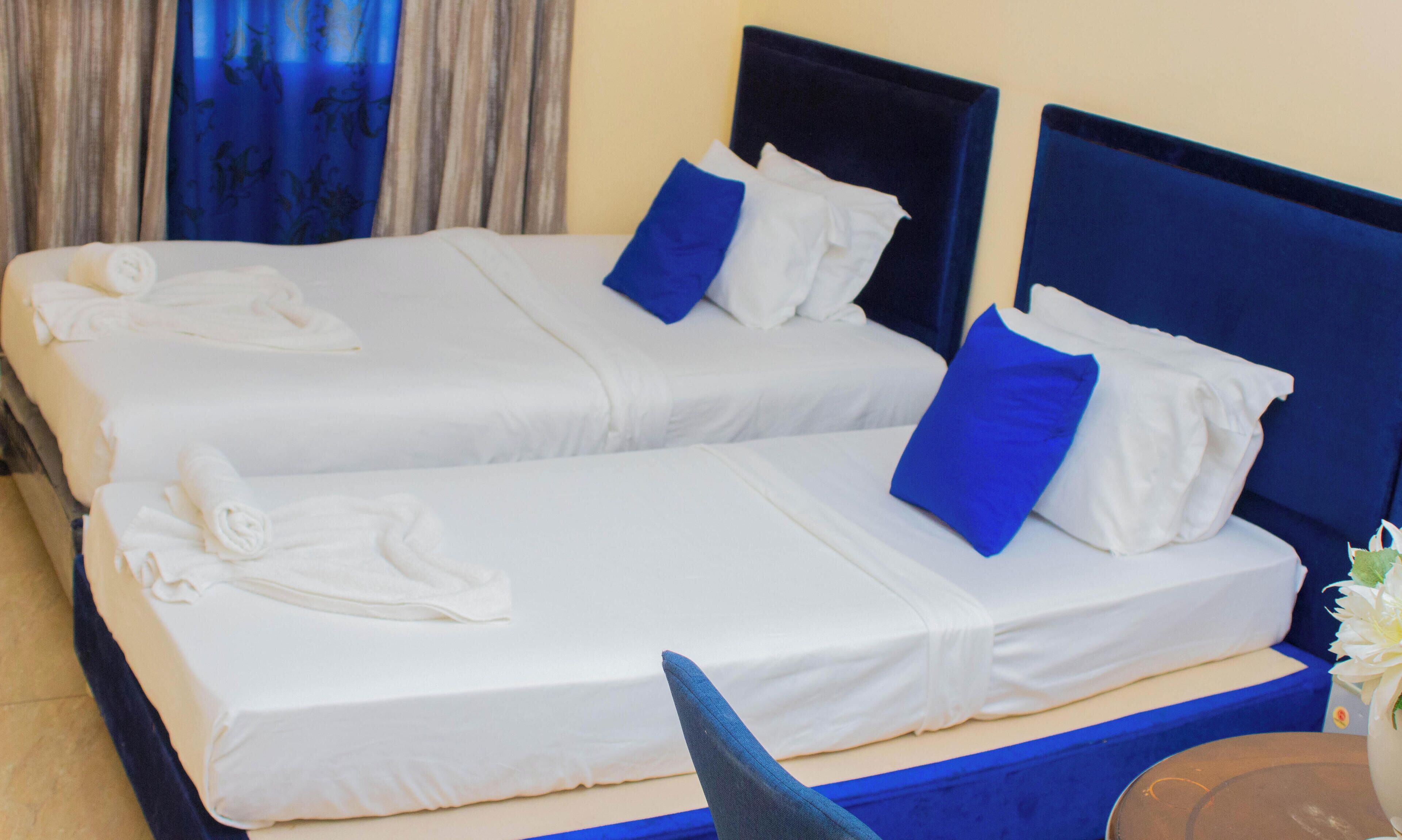 غرفة مزدوجة | ملاءات من القطن المصري وأغطية فراش متميزة وألحفة محشوة بالريش