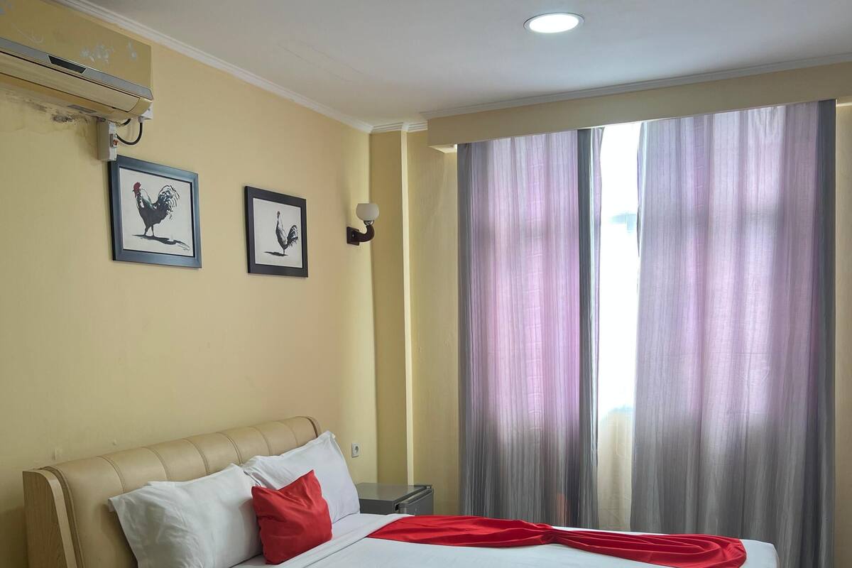Kamar Double | Seprai katun Mesir, seprai premium, selimut bulu angsa, dan brankas