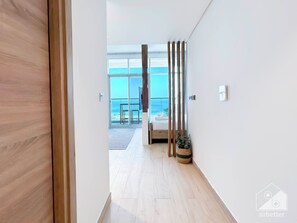 Interior - Balcony Bliss: Cozy Studio With Marina Views (Dubai)